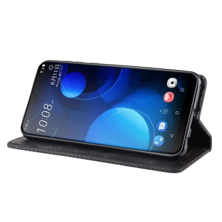 Magnetic Buckle Retro Crazy Horse Texture Horizontal Flip Leather Case for HTC Desire 19+(Desire ...