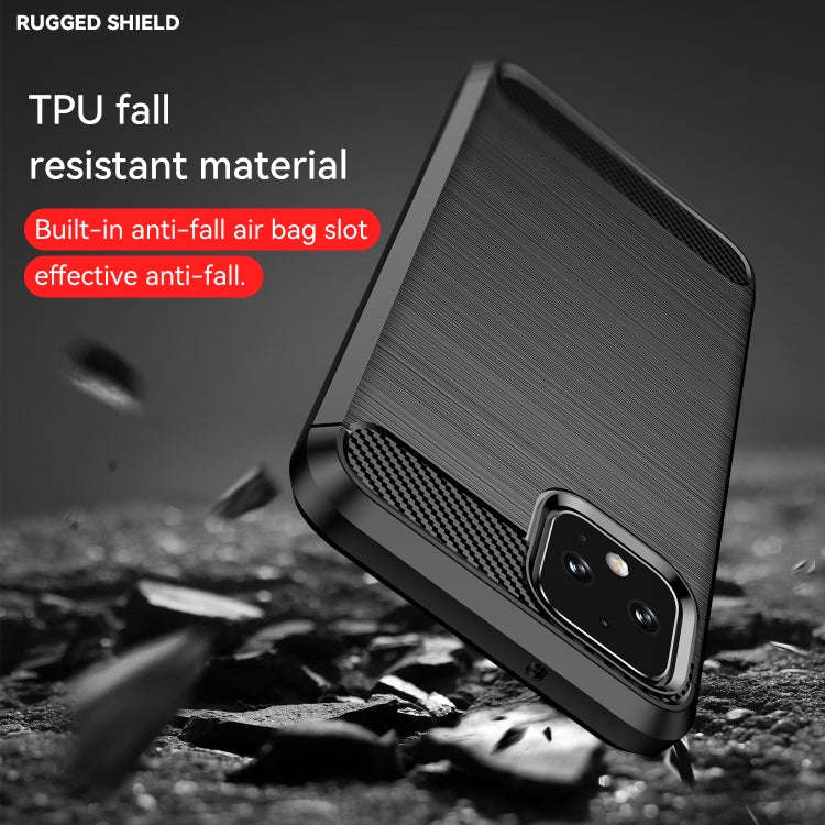 For Google Pixel 4 Brushed Texture Carbon Fiber TPU Case(Black)