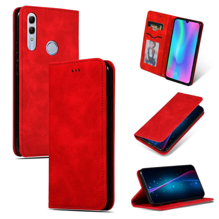 Retro Skin Feel Business Magnetic Horizontal Flip Leather Case for Huawei Honor 10 Lite / Honor 2...