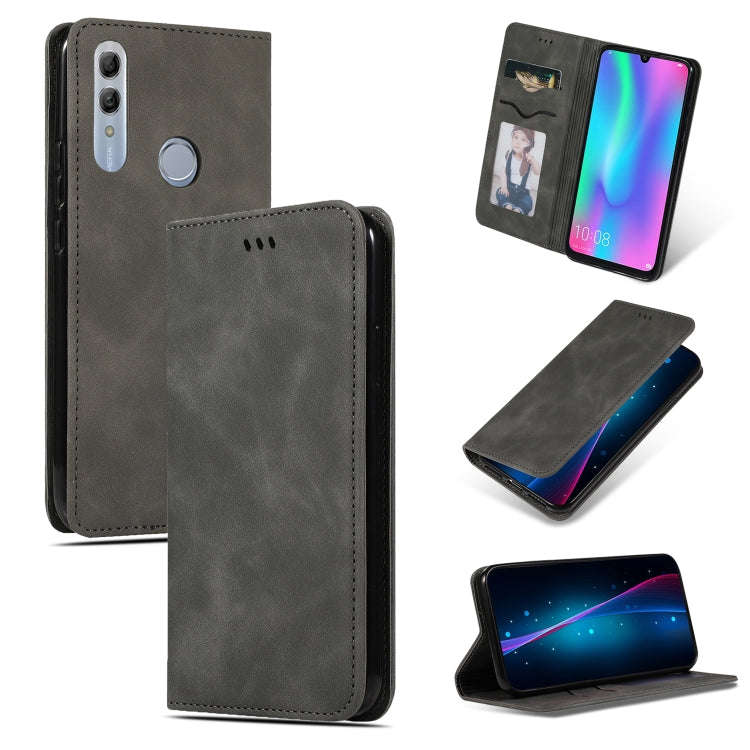 Retro Skin Feel Business Magnetic Horizontal Flip Leather Case for Huawei Honor 10 Lite / Honor 2...