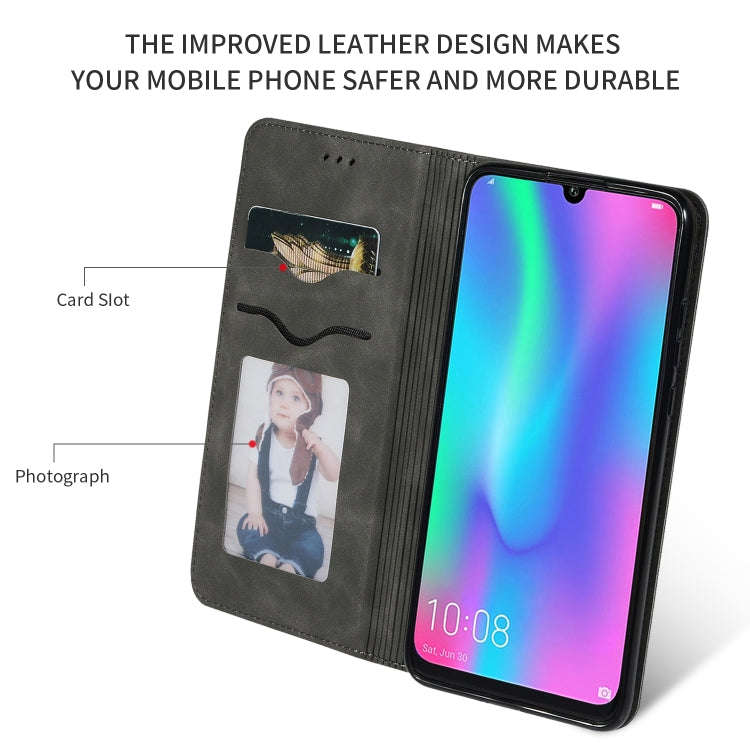 Retro Skin Feel Business Magnetic Horizontal Flip Leather Case for Huawei Honor 10 Lite / Honor 2...