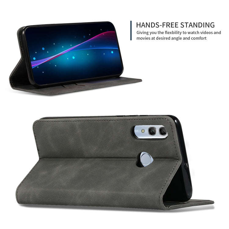 Retro Skin Feel Business Magnetic Horizontal Flip Leather Case for Huawei Honor 10 Lite / Honor 2...