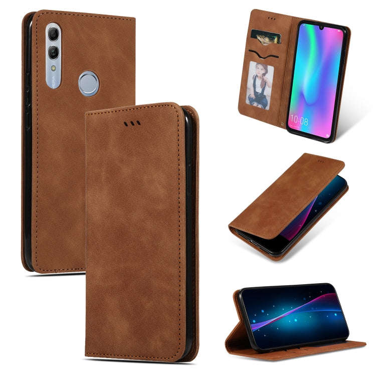 Retro Skin Feel Business Magnetic Horizontal Flip Leather Case for Huawei Honor 10 Lite / Honor 2...