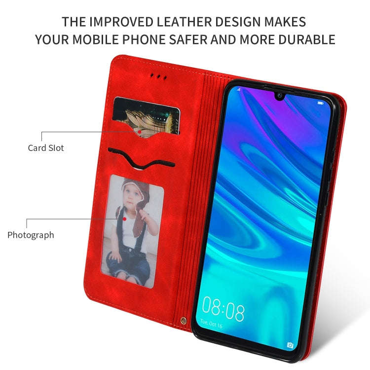 Retro Skin Feel Business Magnetic Horizontal Flip Leather Case for Huawei P Smart 2019 & P Smart ...