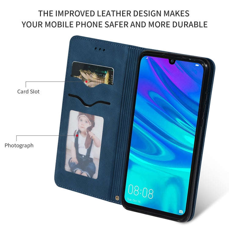 Retro Skin Feel Business Magnetic Horizontal Flip Leather Case for Huawei P Smart 2019 & P Smart ...