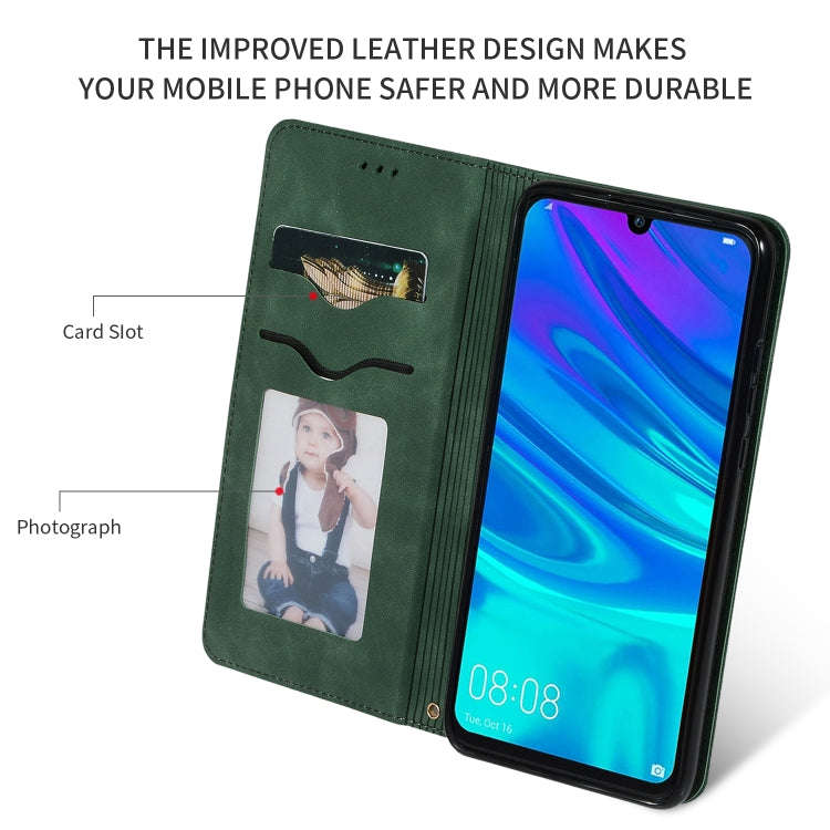 Retro Skin Feel Business Magnetic Horizontal Flip Leather Case for Huawei P Smart 2019 & P Smart ...