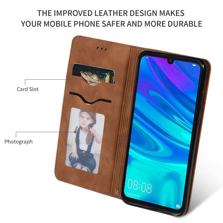 Retro Skin Feel Business Magnetic Horizontal Flip Leather Case for Huawei P Smart 2019 & P Smart ...