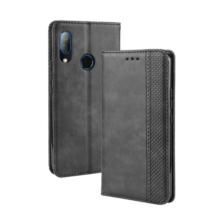 Magnetic Buckle Retro Crazy Horse Texture Horizontal Flip Leather Case for HTC U19E , with Holder...