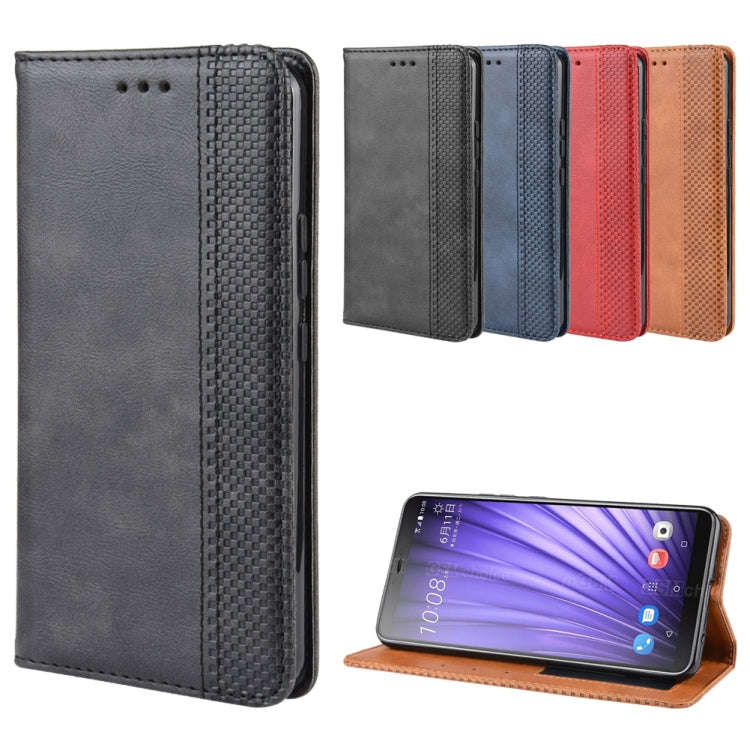 Magnetic Buckle Retro Crazy Horse Texture Horizontal Flip Leather Case for HTC U19E , with Holder...