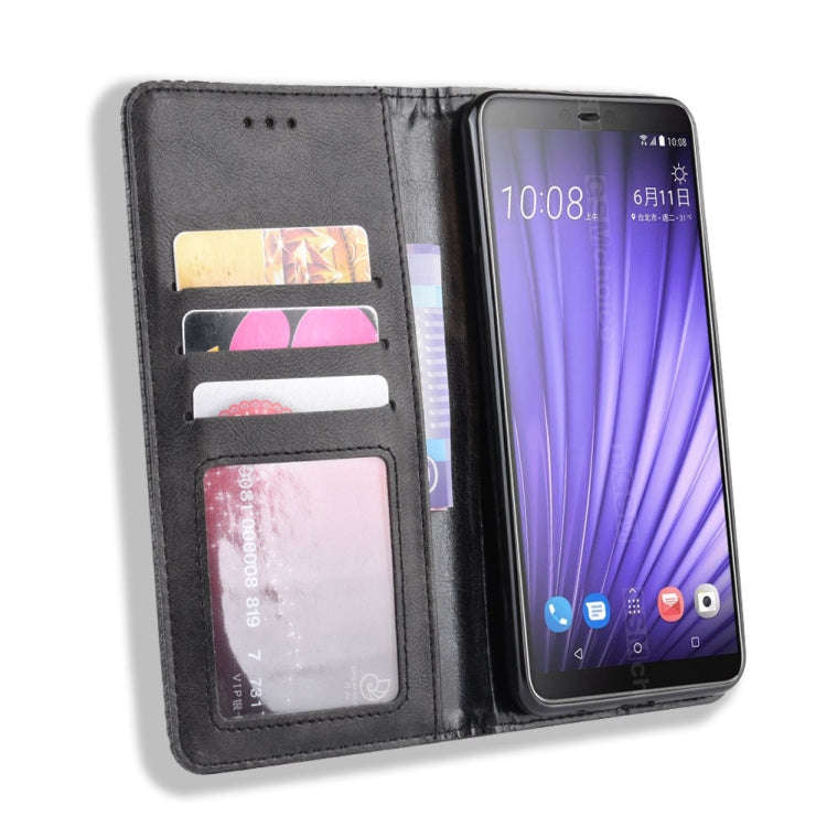 Magnetic Buckle Retro Crazy Horse Texture Horizontal Flip Leather Case for HTC U19E , with Holder...