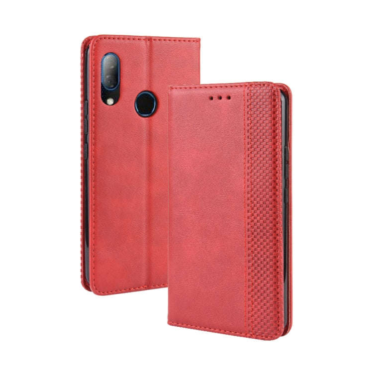 Magnetic Buckle Retro Crazy Horse Texture Horizontal Flip Leather Case for HTC U19E , with Holder...