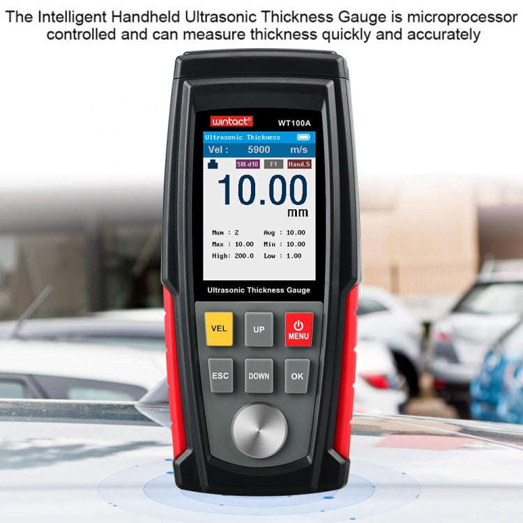 Wintact WT100A Digital Ultrasonic Thickness Gauge Meter Tester USB Charging Digital Thickness Met...