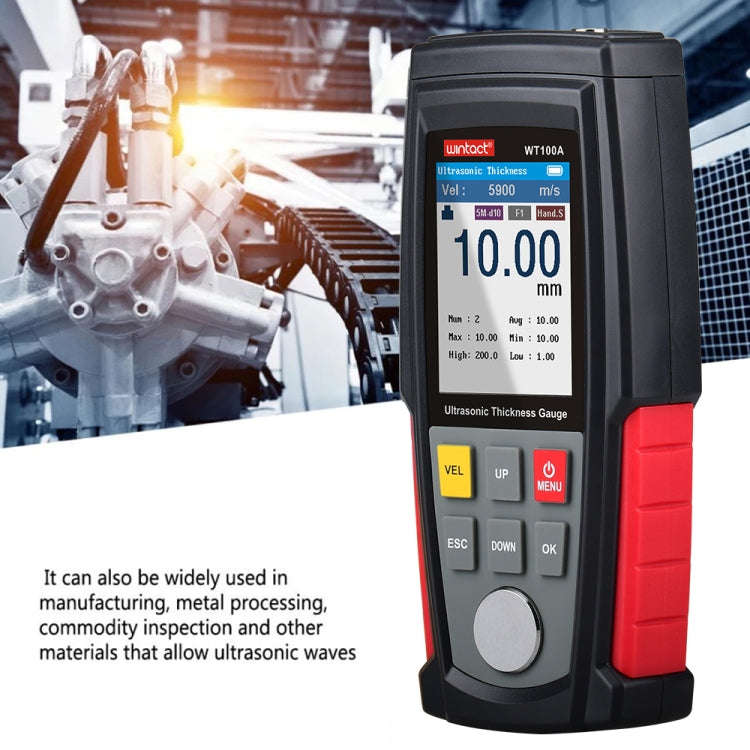 Wintact WT100A Digital Ultrasonic Thickness Gauge Meter Tester USB Charging Digital Thickness Met...