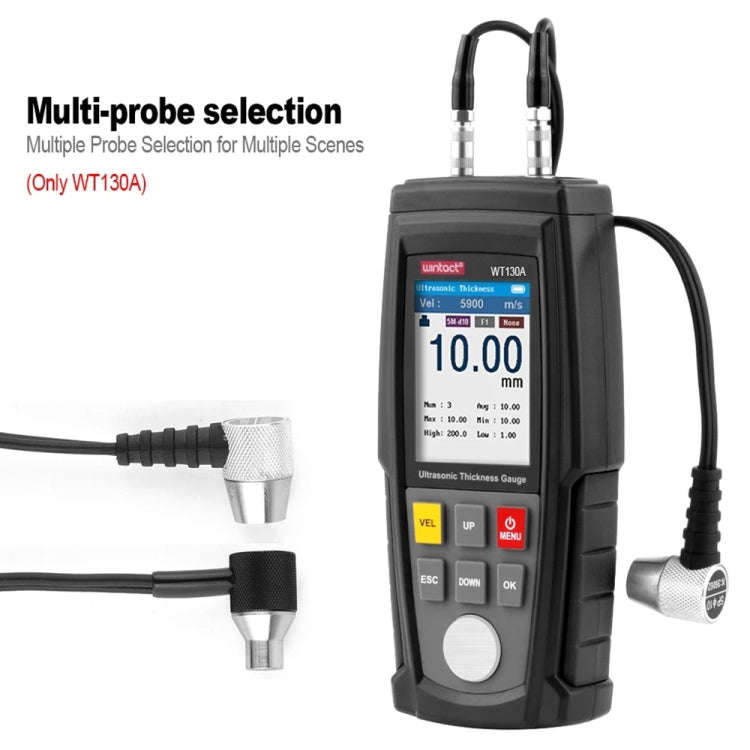 Wintact WT130A Digital Ultrasonic Thickness Gauge Meter Tester USB Charging Digital Thickness Met...