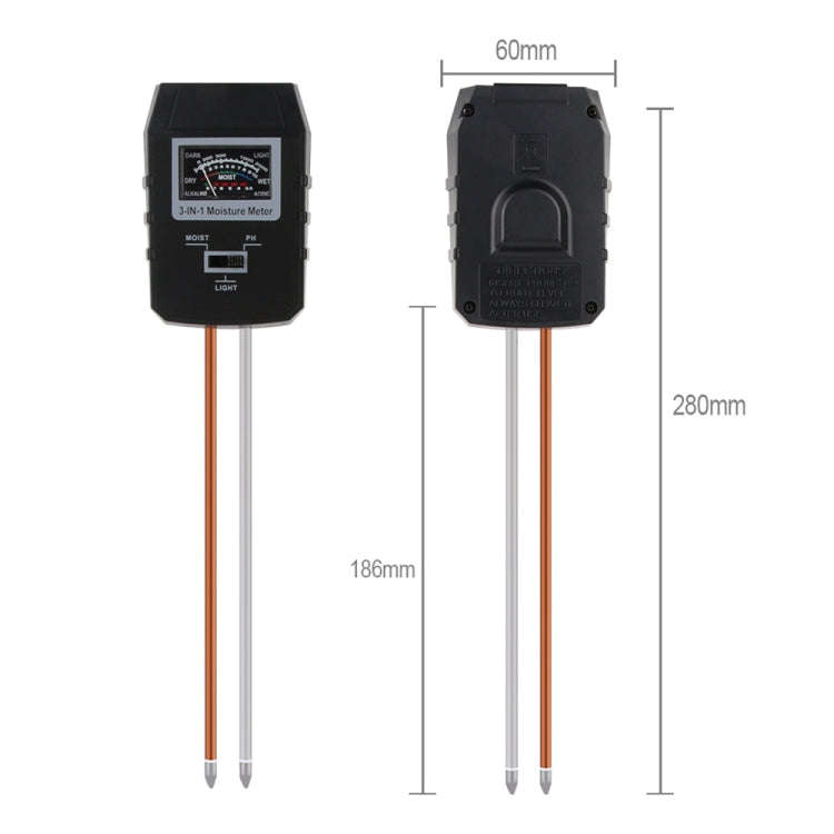 RZ97 Mini Soil PH Moisture Humidity Measuring PH Meter Soil Moisture Monitor Hygrometer Gardening...