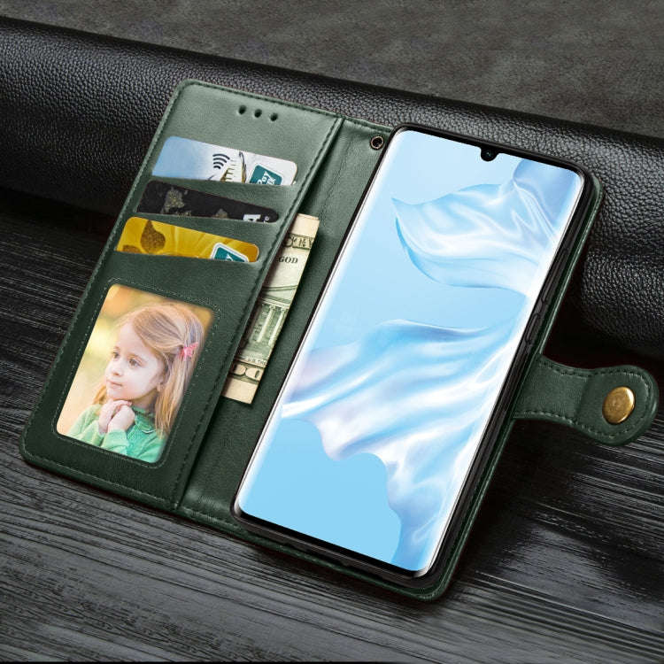 Retro Solid Color Leather Buckle Mobile Phone Protection Leather Case with Photo Frame & Card Slo...