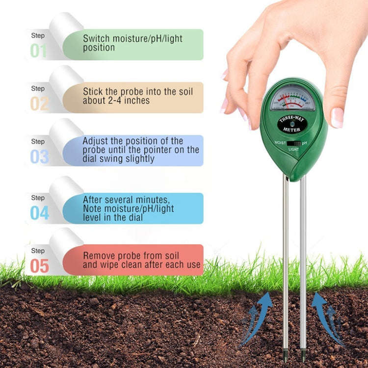 RZ103 Mini Soil PH Moisture Humidity Measuring PH Meter Soil Moisture Monitor Hygrometer Gardenin...