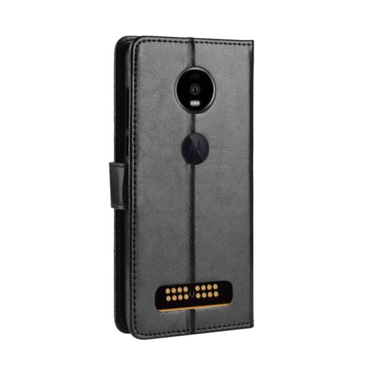 Retro Crazy Horse Texture Horizontal Flip Leather Case for Motorola Moto Z4/Z4 Play, with Holder ...
