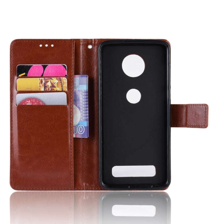 Retro Crazy Horse Texture Horizontal Flip Leather Case for Motorola Moto Z4/Z4 Play, with Holder ...