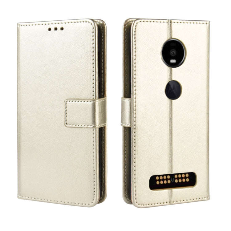 Retro Crazy Horse Texture Horizontal Flip Leather Case for Motorola Moto Z4/Z4 Play, with Holder ...