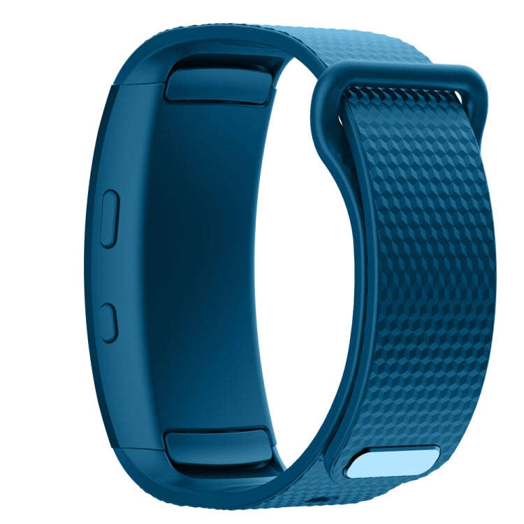 Silicone Watch Band for Samsung Gear Fit2 SM-R360, Wrist Strap Size:126-175mm(Blue)
