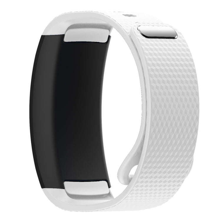 Silicone Watch Band for Samsung Gear Fit2 SM-R360, Wrist Strap Size:126-175mm(White)