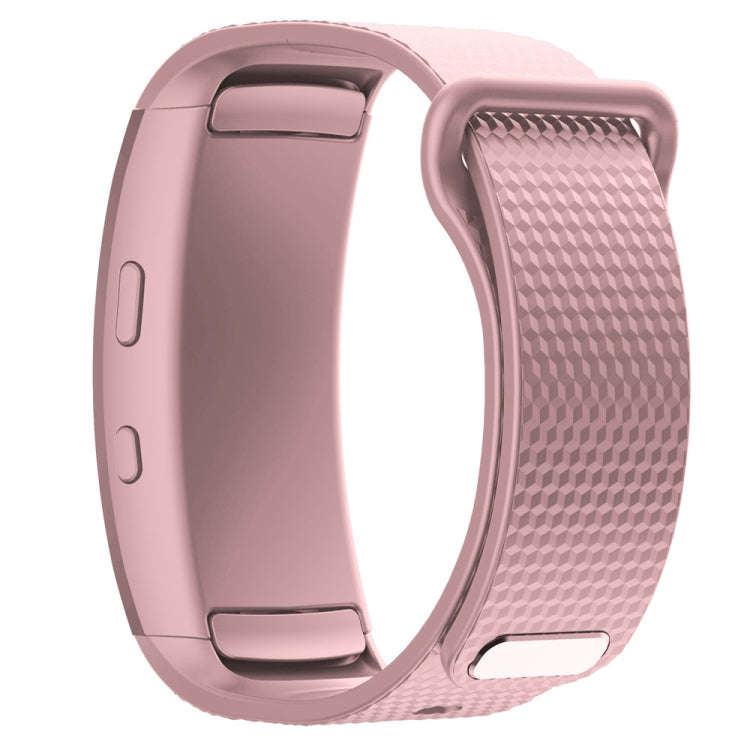 Silicone Watch Band for Samsung Gear Fit2 SM-R360, Wrist Strap Size:126-175mm(Pink)
