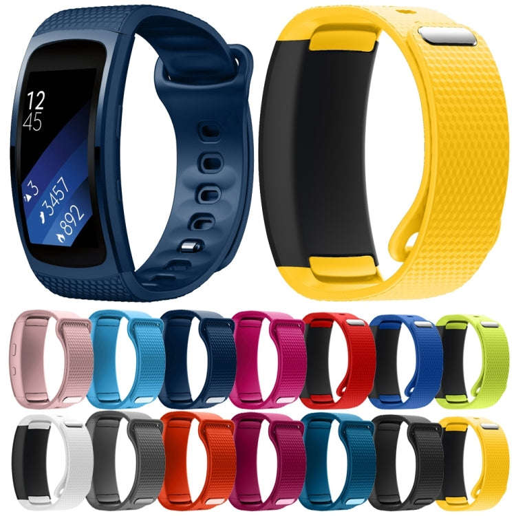 Silicone Watch Band for Samsung Gear Fit2 SM-R360, Wrist Strap Size:126-175mm(Blue)