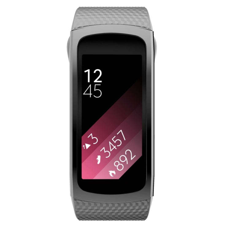 Silicone Watch Band for Samsung Gear Fit2 SM-R360, Wrist Strap Size:150-213mm(Gray)