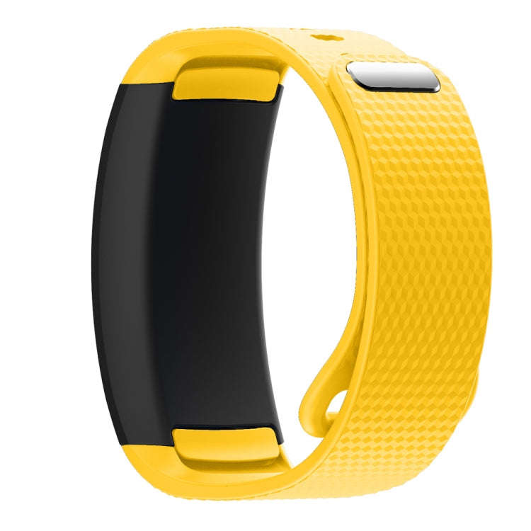Silicone Watch Band for Samsung Gear Fit2 SM-R360, Wrist Strap Size:150-213mm(Yellow)