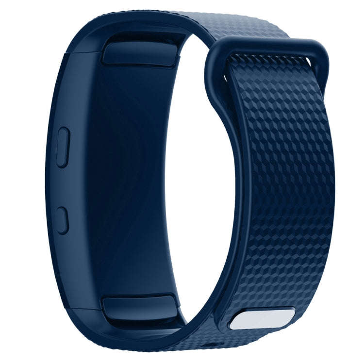 Silicone Watch Band for Samsung Gear Fit2 SM-R360, Wrist Strap Size:150-213mm(Midnight Blue)