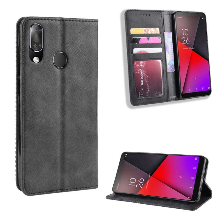 Magnetic Buckle Retro Crazy Horse Texture Horizontal Flip Leather Case for Vodafone Smart X9  , w...