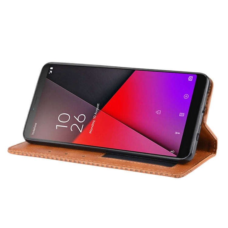 Magnetic Buckle Retro Crazy Horse Texture Horizontal Flip Leather Case for Vodafone Smart X9  , w...