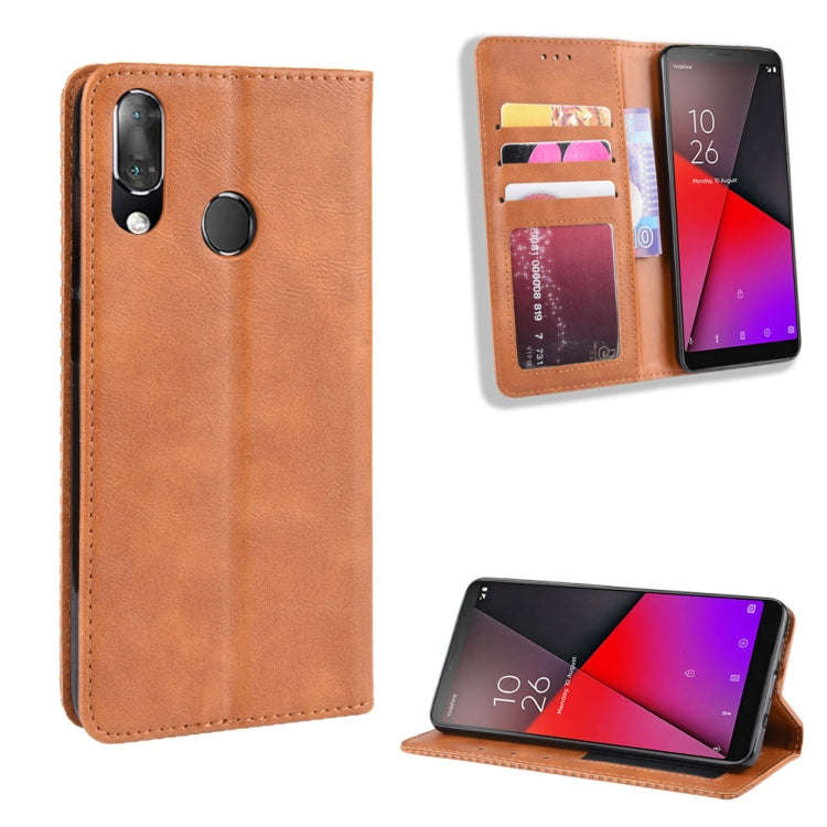 Magnetic Buckle Retro Crazy Horse Texture Horizontal Flip Leather Case for Vodafone Smart X9  , w...