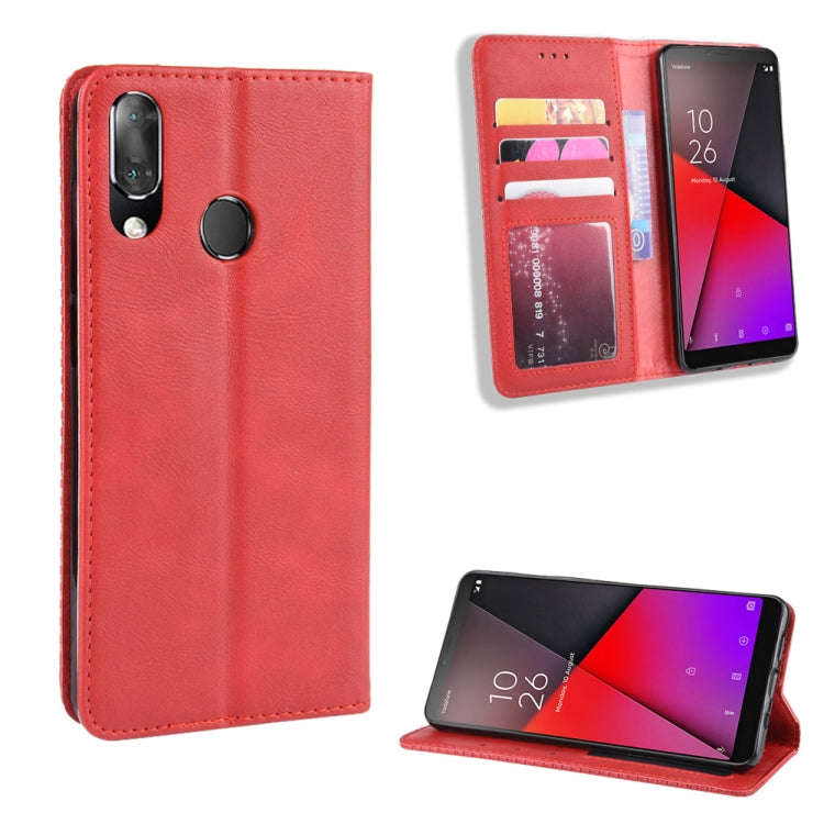 Magnetic Buckle Retro Crazy Horse Texture Horizontal Flip Leather Case for Vodafone Smart X9  , w...