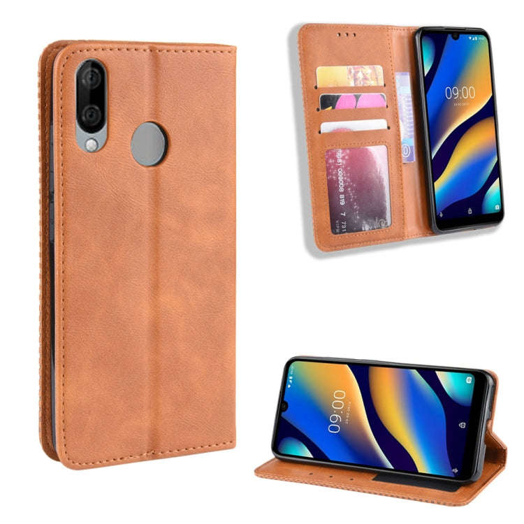 Magnetic Buckle Retro Crazy Horse Texture Horizontal Flip Leather Case for Wiko VIEW 3 LITE , wit...