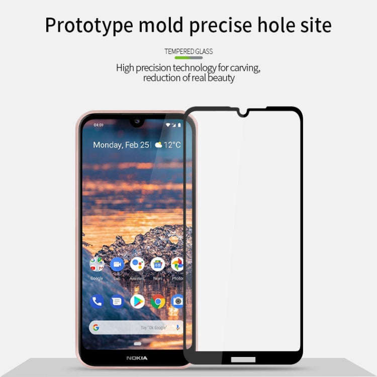 PINWUYO 9H 2.5D Full Screen Tempered Glass Film for Nokia 4.2(Black)