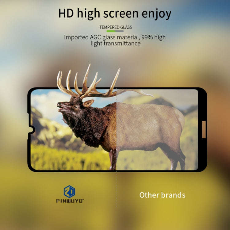 PINWUYO 9H 2.5D Full Screen Tempered Glass Film for Nokia 4.2(Black)