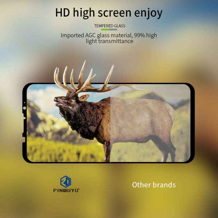 PINWUYO 9H 2.5D Full Screen Tempered Glass Film for Meizu 16XS(Black)