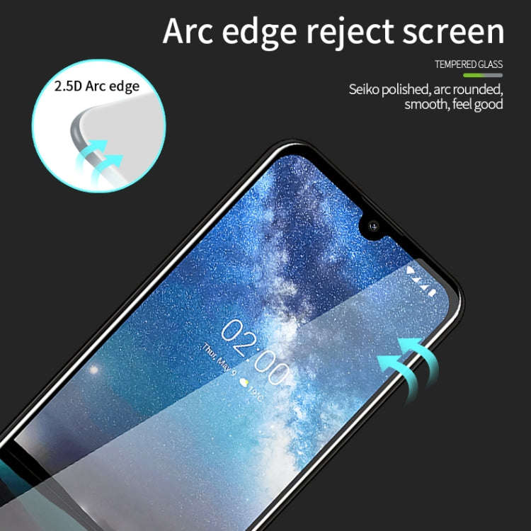 PINWUYO 9H 2.5D Full Screen Tempered Glass Film for Nokia 2.2(Black)