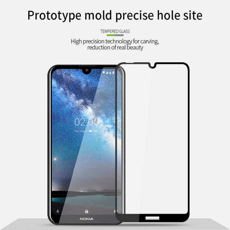 PINWUYO 9H 2.5D Full Screen Tempered Glass Film for Nokia 2.2(Black)