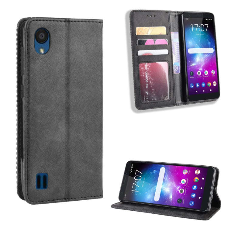 Magnetic Buckle Retro Crazy Horse Texture Horizontal Flip Leather Case for ZTE Blade A5 (2019) , ...