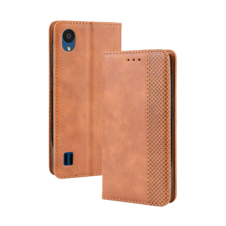 Magnetic Buckle Retro Crazy Horse Texture Horizontal Flip Leather Case for ZTE Blade A5 (2019) , ...