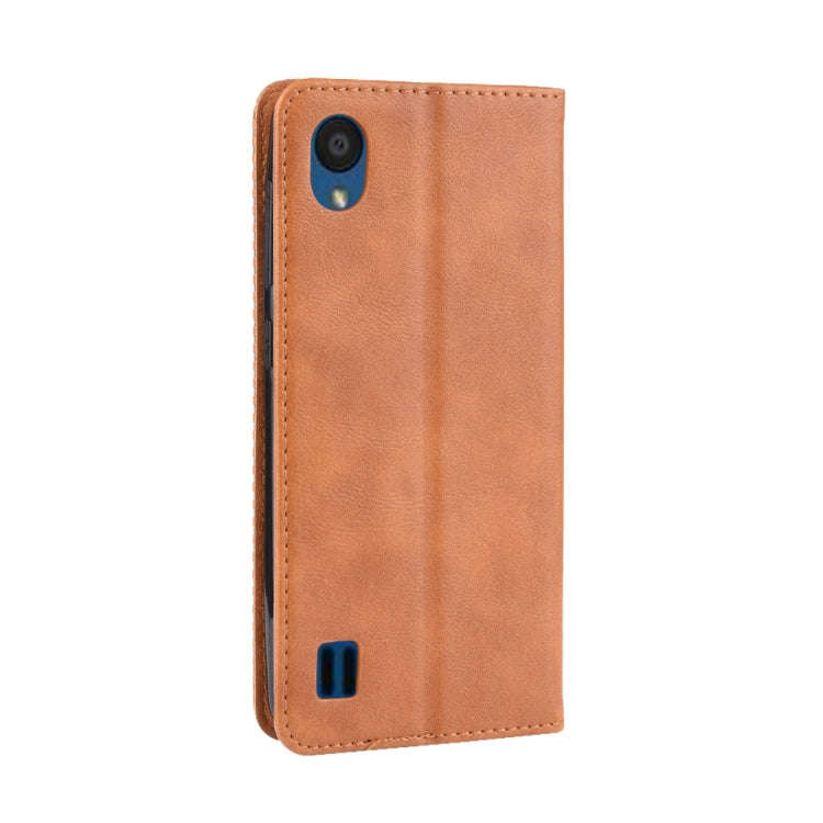 Magnetic Buckle Retro Crazy Horse Texture Horizontal Flip Leather Case for ZTE Blade A5 (2019) , ...