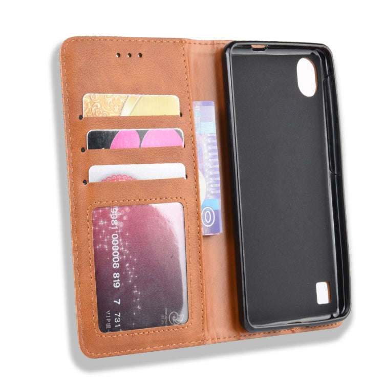 Magnetic Buckle Retro Crazy Horse Texture Horizontal Flip Leather Case for ZTE Blade A5 (2019) , ...