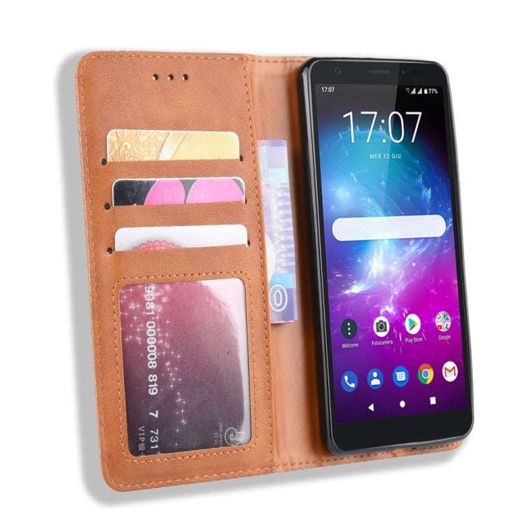 Magnetic Buckle Retro Crazy Horse Texture Horizontal Flip Leather Case for ZTE Blade A5 (2019) , ...