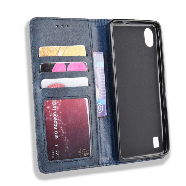 Magnetic Buckle Retro Crazy Horse Texture Horizontal Flip Leather Case for ZTE Blade A5 (2019) , ...