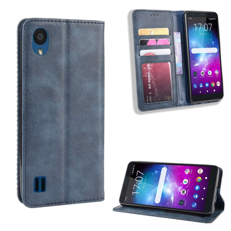 Magnetic Buckle Retro Crazy Horse Texture Horizontal Flip Leather Case for ZTE Blade A5 (2019) , ...