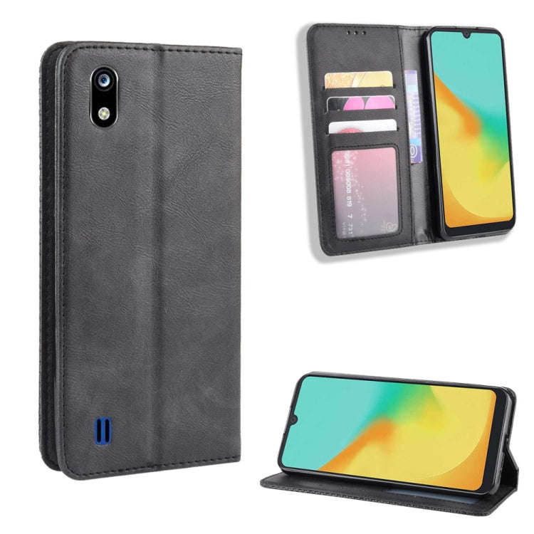 Magnetic Buckle Retro Crazy Horse Texture Horizontal Flip Leather Case for ZTE Blade A7 (2019) , ...
