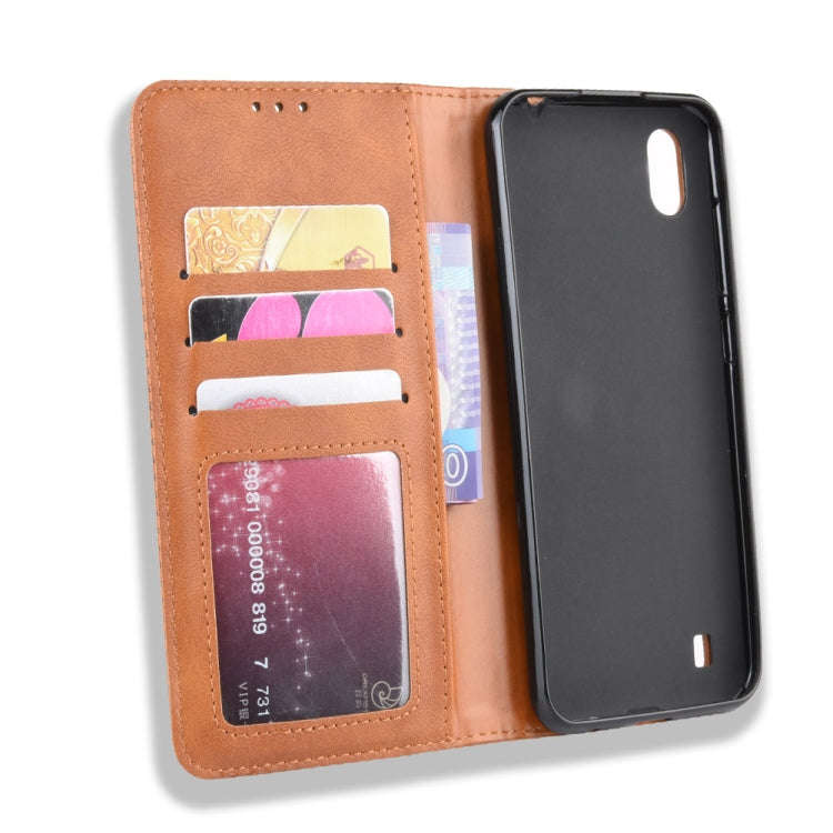 Magnetic Buckle Retro Crazy Horse Texture Horizontal Flip Leather Case for ZTE Blade A7 (2019) , ...